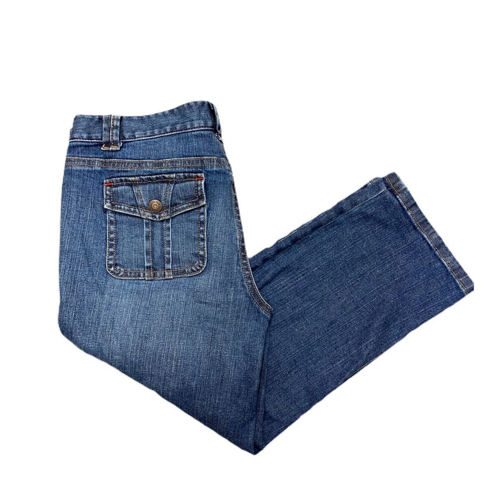 Vintage Ann Taylor Jeans Straight Leg Crop Length size 12 90s Made in Hong Kong